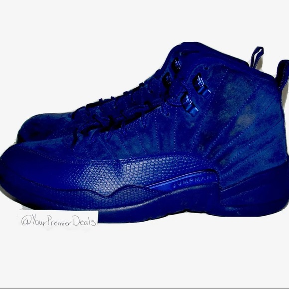 Jordan Other - 2017 Nike Air Jordan Retro 12 Deep Royal Blue Suede 130690-400 Mens Size 8